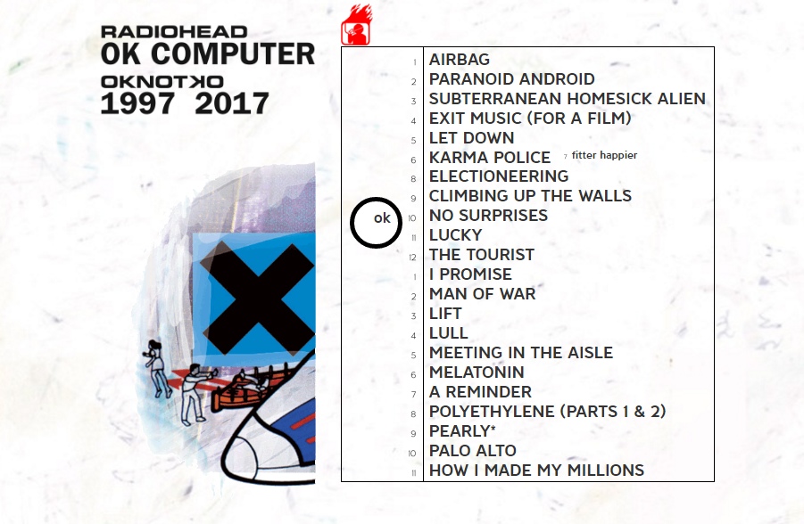 20 ans de l'album Ok Computer de Radiohead