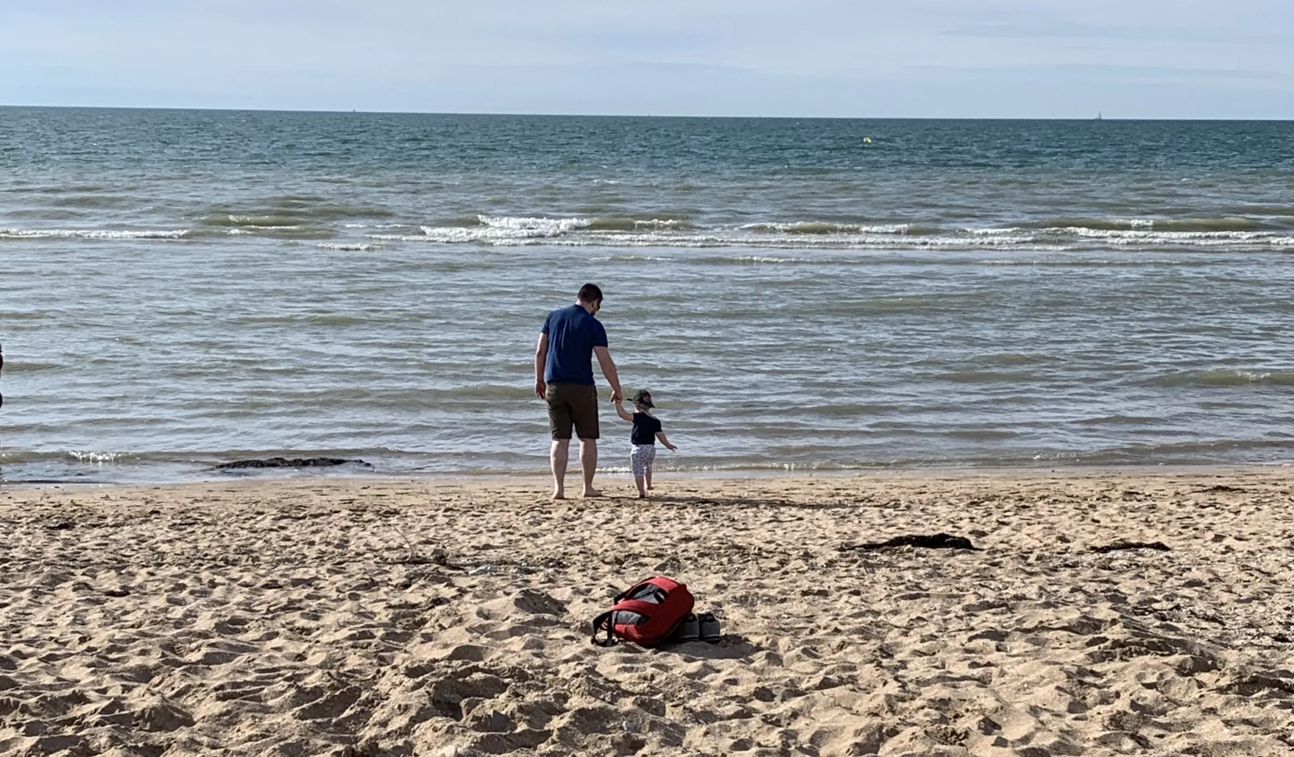 my boys husband and son at the beach