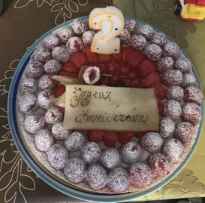 Gâteau anniversaire deux ans